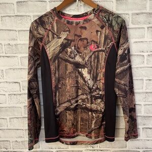 Women’s Mossy Oak Infinity Break Up LS Compression Hunting Shirt Medium 8/10